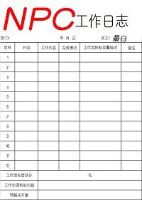 万能工作日志100篇